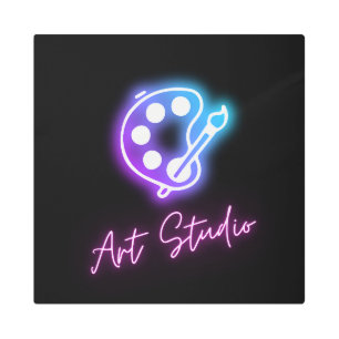Art Studio Neon Line Metal Art Sign