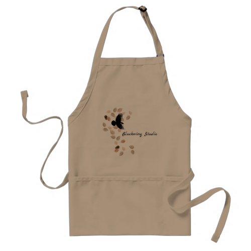 Art Studio Raven Spirit Bird Flight Windy Leaves Adult Apron