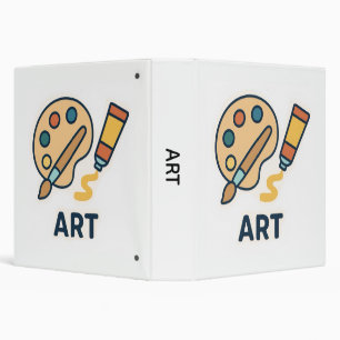 Art Subject – Paint Palette & Brush 3 Ring Binder