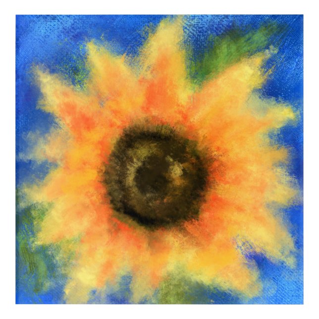 Art Sunflower Acrylic Print (Front)