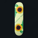 Art Sunflowers - Add Your Text / Name- Skateboard<br><div class="desc">Art Sunflowers - Add Your Text / Name / Year / Number / Logo / More  - Choose / add your favorite background colors !</div>