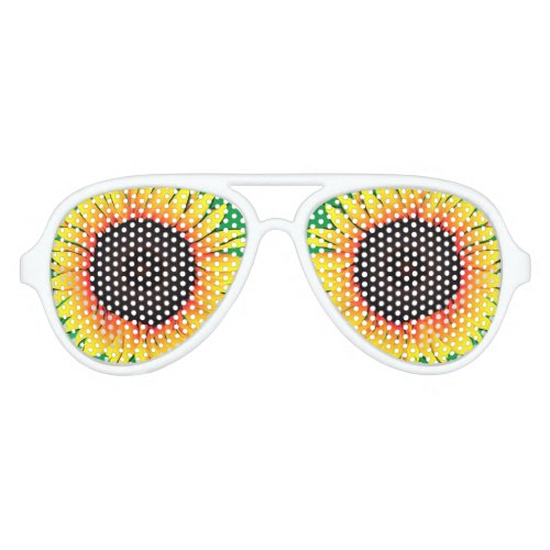 Art Sunflowers Aviator Sunglasses