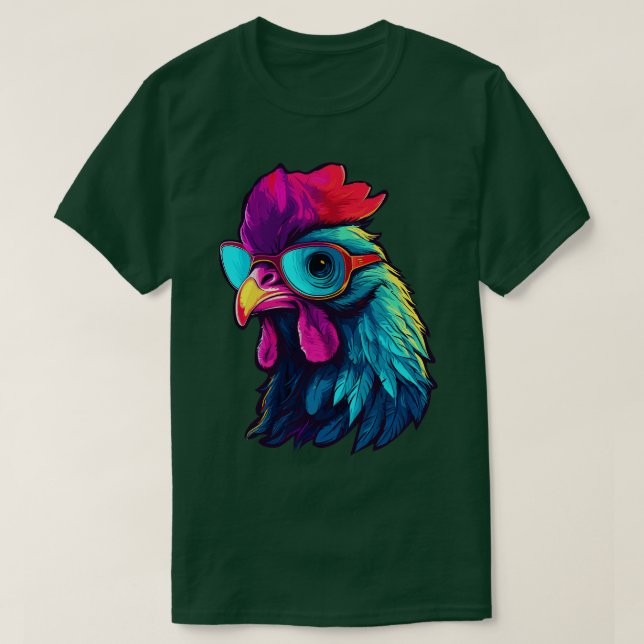 Art Sunglasses Chicken Gifts Funny Chicken 3 T-Shirt (Design Front)