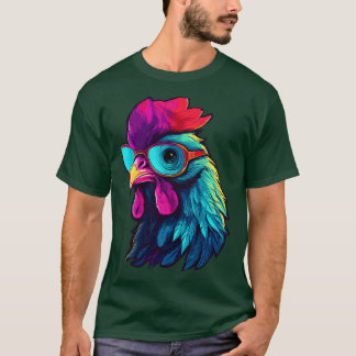 Art Sunglasses Chicken Gifts Funny Chicken 3 T-Shirt