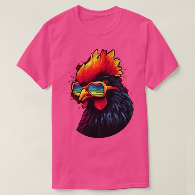 Art Sunglasses Chicken Gifts Funny Chicken 4 T-Shirt (Design Front)