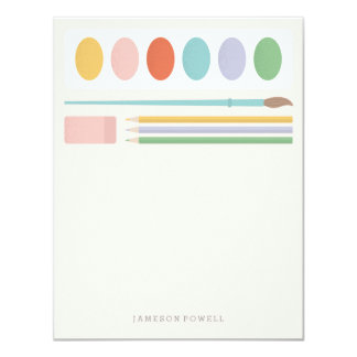 Art Supplies Children's Stationery Card