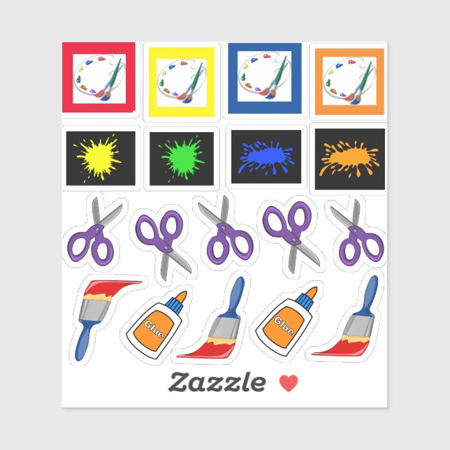 Art Supplies Sticker (Sheet)