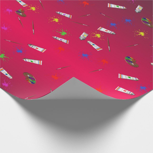 Art Supplies Wrapping Paper (Corner)