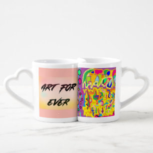 ART SUPPORT LOVE AN ARTIST FOREVER COFFEE MUG SET