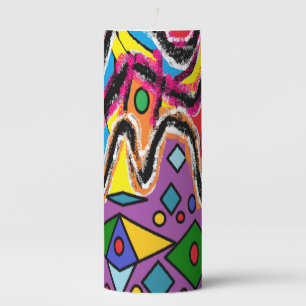 ART SUPPORT LOVE AN ARTIST FOREVER PILLAR CANDLE