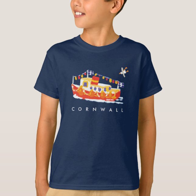 Art T shirt: Cornish Tee Shirt. Ferry Boat. (Front)