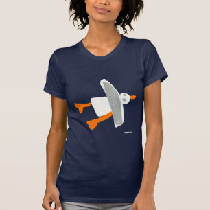 Art T-Shirt: Seagull Front and Back Design T-Shirt