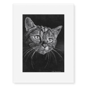 Art Tattoo Cat Face!