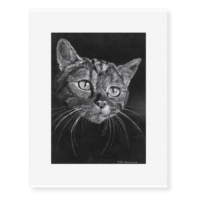 Art Tattoo Cat Face! (Front)