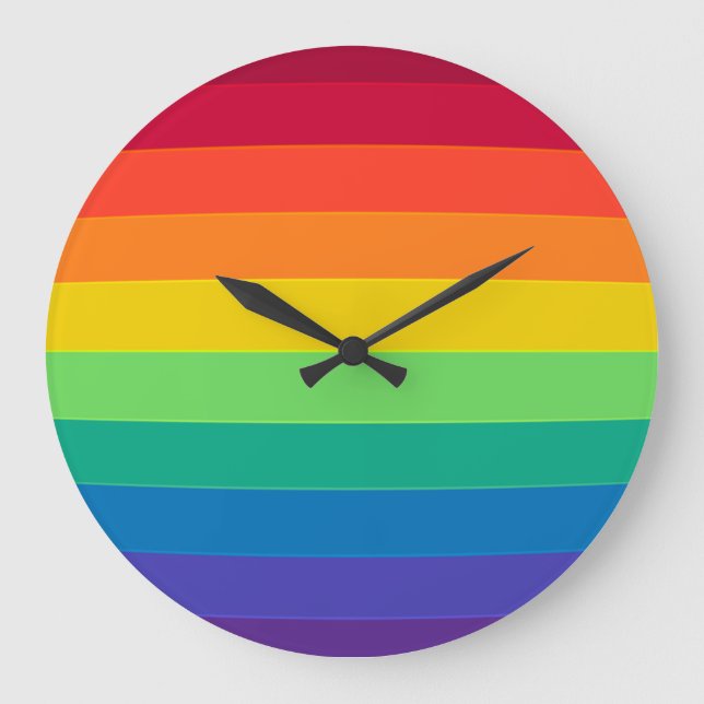 Art Teacher Art Studio Artist Modern Rainbow Clock (Front)
