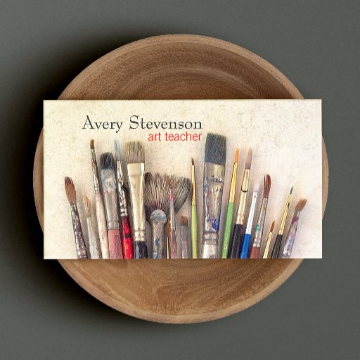 Customizable Artist Paint Brushes Painter 2 Business Card