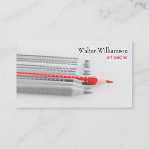 Art Teacher, Back to School, Color Pencil, Art Bus Business Card