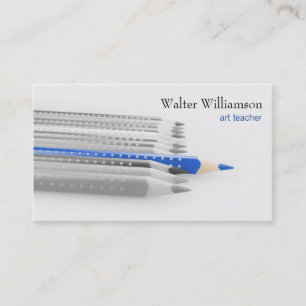 Art Teacher, Back to School, Color Pencil, Art Bus Business Card