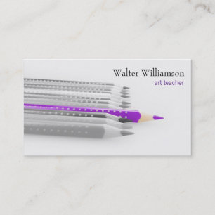 Art Teacher, Back to School, Color Pencil, Art Business Card