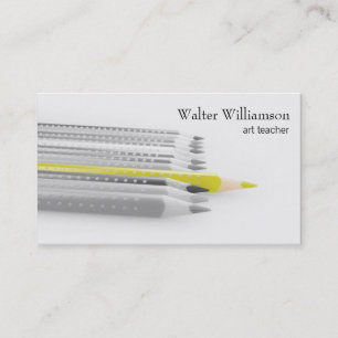 Art Teacher, Back to School, Color Pencil, Art Business Card