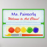 Art Teacher Classroom Welcome Sign | Paint Palette