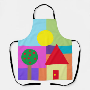 Art Teacher Colorful Shapes Apron