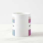 Art teacher gift idea personalized coffee mug (Center)