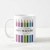 Art teacher gift idea personalized coffee mug (Left)