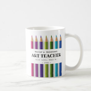 Art teacher gift idea personalized coffee mug