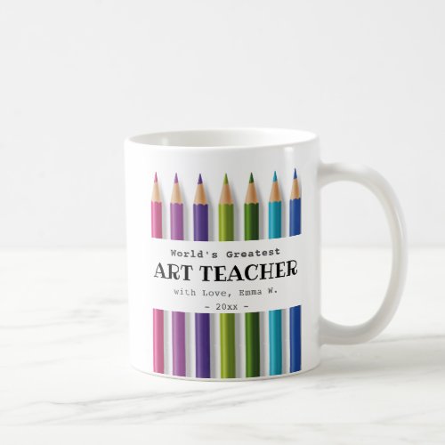 Art teacher gift idea personalized coffee mug
