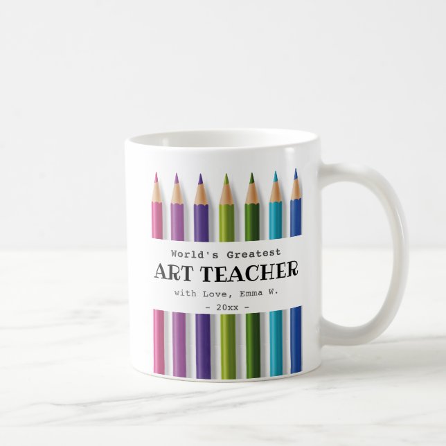 Art teacher gift idea personalized coffee mug (Right)