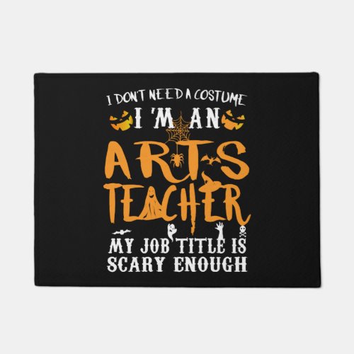 Art Teacher Halloween Funny Costume Doormat