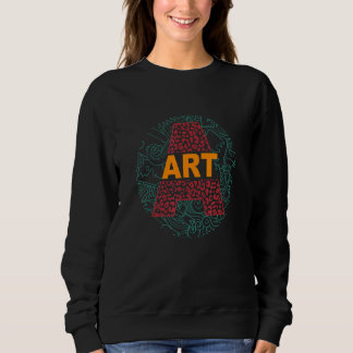 Art Teacher Leopard Print Teacher Artist Peace Lov Sweatshirt