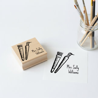 Art Teacher Name Stamp - Square Signature Stamper