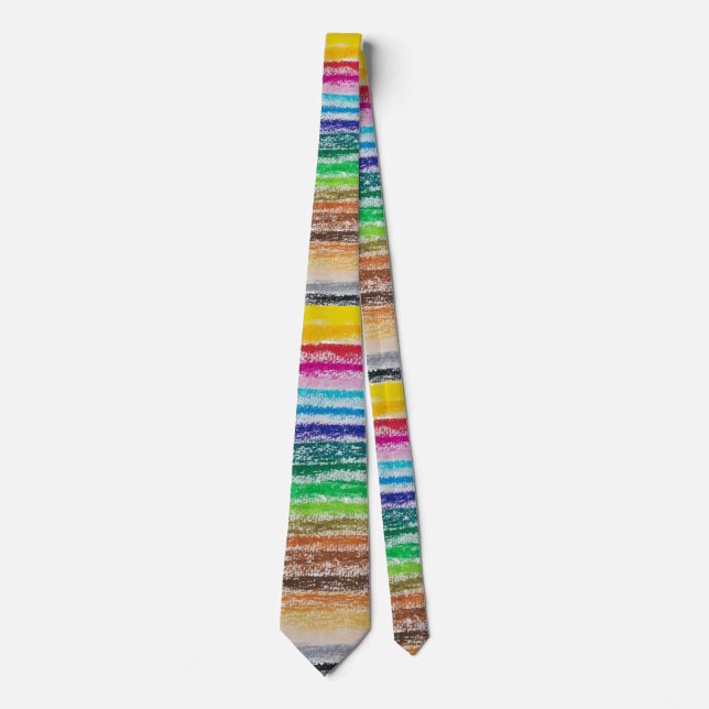 Art Teacher, Oil Pastel Blending Neck Tie (Front)