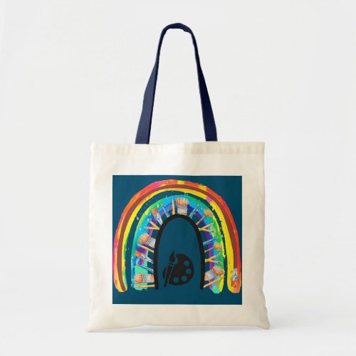 Art Teacher Rainbow Back To School Appreciation  Tote Bag