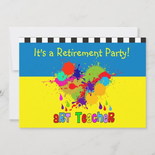 Art Teacher Retirement Party Invitations