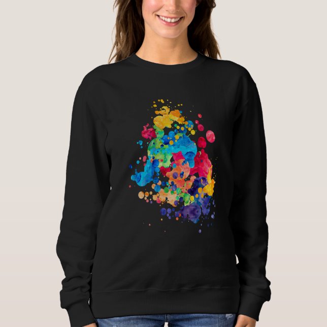 Art Teacher Spray Paint Splatter Sweatshirt (Front)