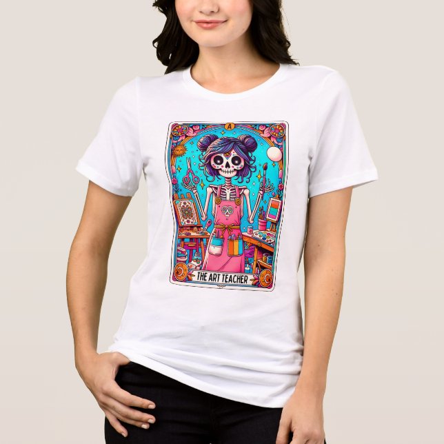Art Teacher Tarot Card Tri-Blend Shirt (Front)