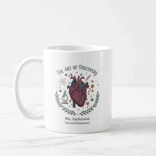  Art Teacher The Creation of Beauty Personalized Coffee Mug (Left)