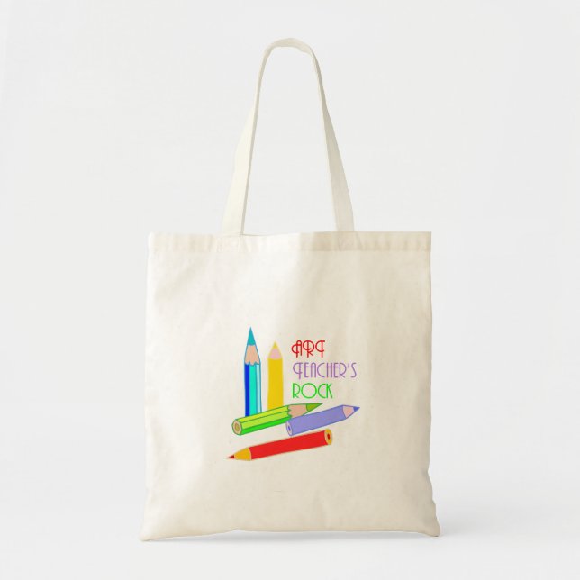 Art Teacher's Rock - Teacher's tote Bag (Front)
