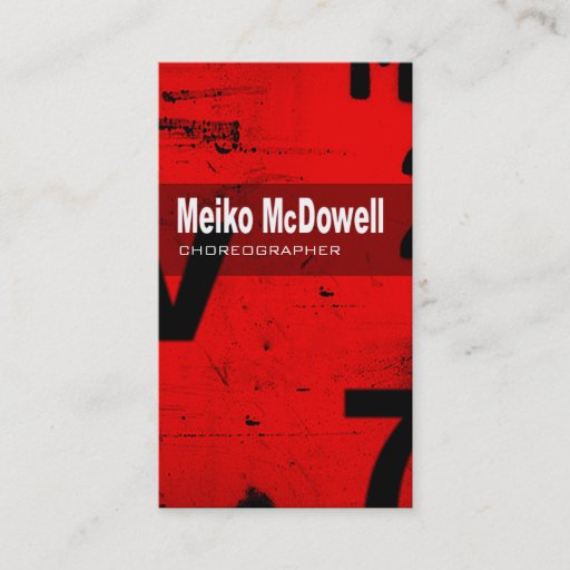 Customizable Art Tech Business Card "Choreographer"