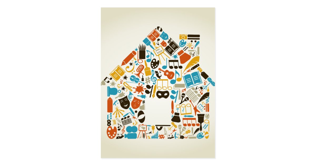 Art the house postcard