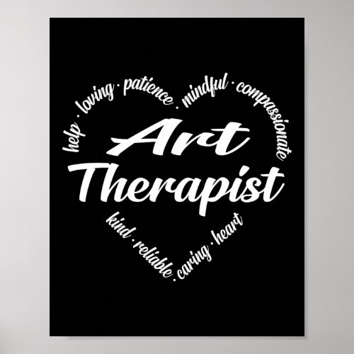Art Therapist Heart Word Cloud Poster