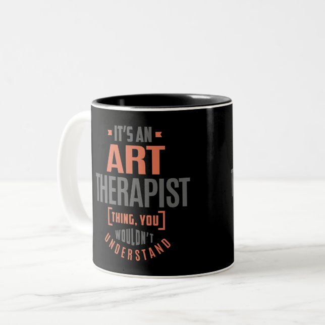 Art Therapist Two-Tone Coffee Mug (Front Left)