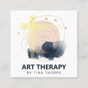 Art Therapy Abstract Square Business Card