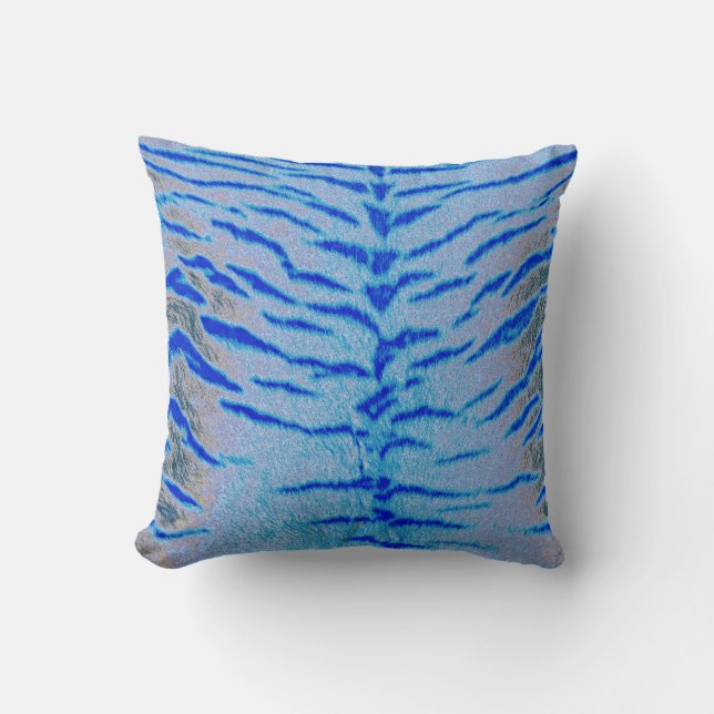 Art tiger fur throw pillow (Front)