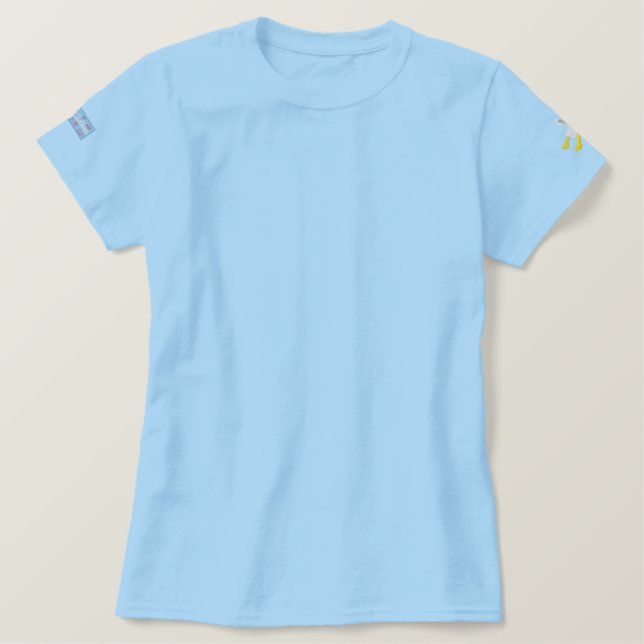 Art Top: Embroidered Seagull and Arty Clothes Embroidered Shirt (Design Front)