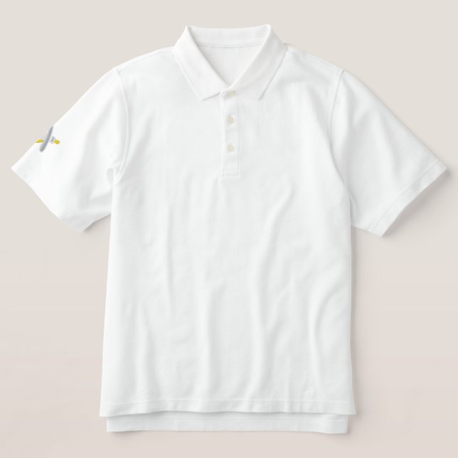 Art Top: John Dyer Embroidered Seagull Polo (Design Front)