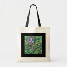 Art Tote- Wild flower art